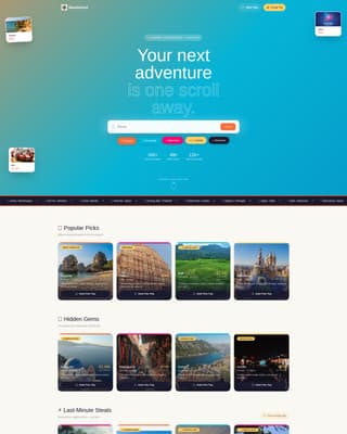 Wanderlust - Vibrant Travel Landing Page Template