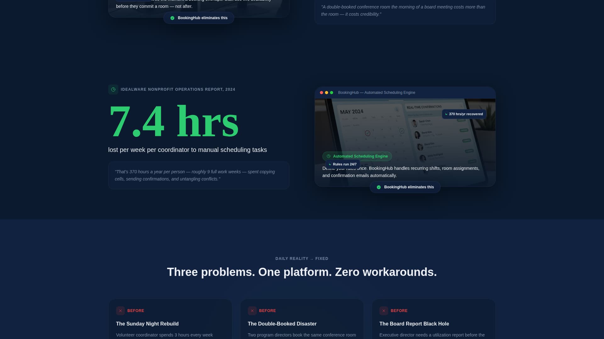 Nonprofit Software & SaaS Booking Website Template