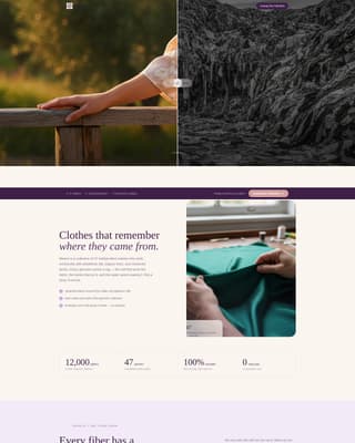 Weave - Sustainable Fashion Landing Page Template