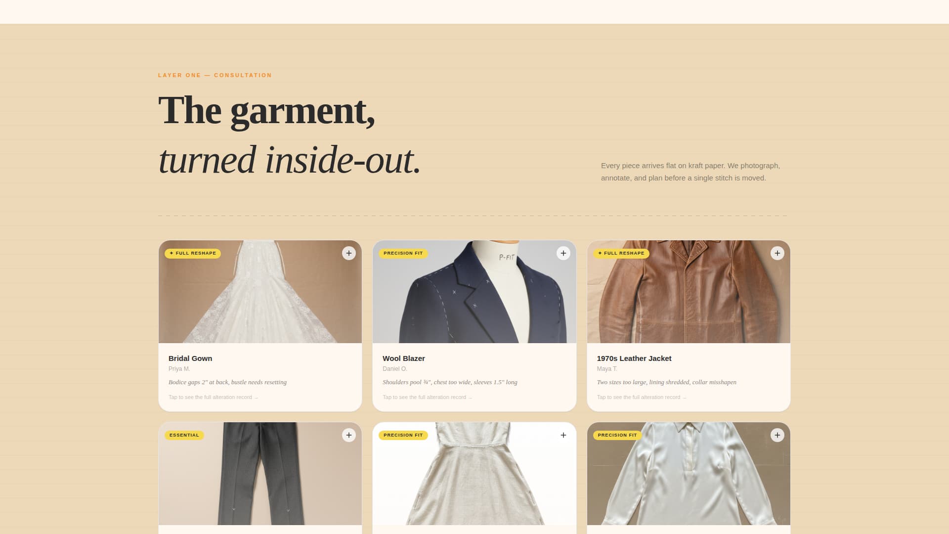 Stitch - Artisan Tailor Landing Page Template