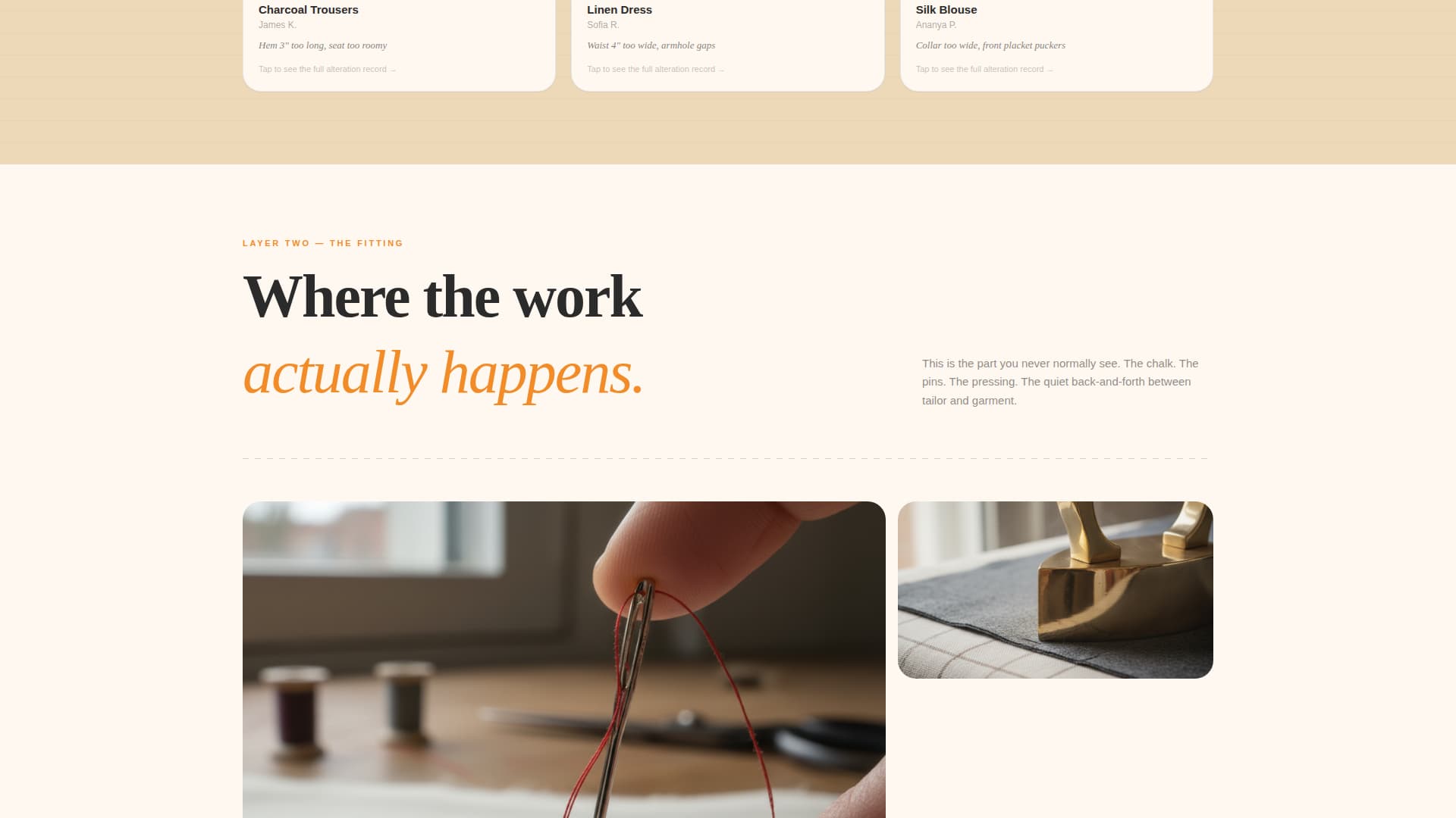 Stitch - Artisan Tailor Landing Page Template