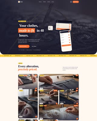 Stitch - Vibrant Tailoring Landing Page Template