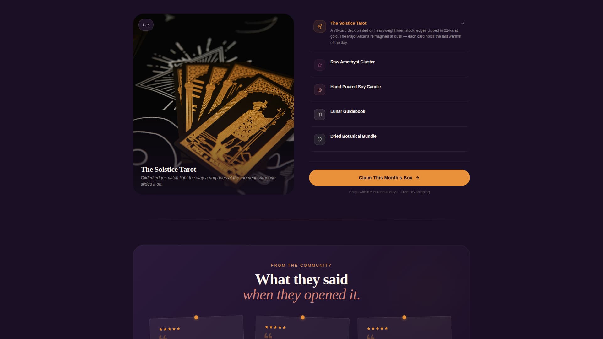 Divination - Enchanting Tarot Landing Page Template