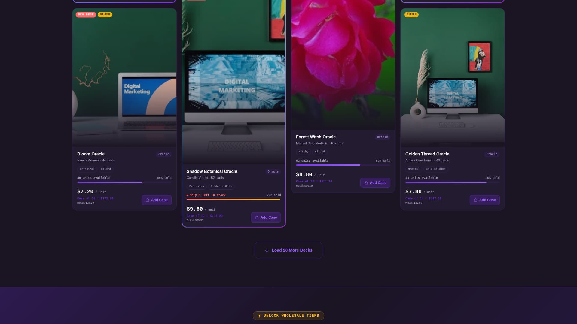 Arcana - Electric Tarot Landing Page Template