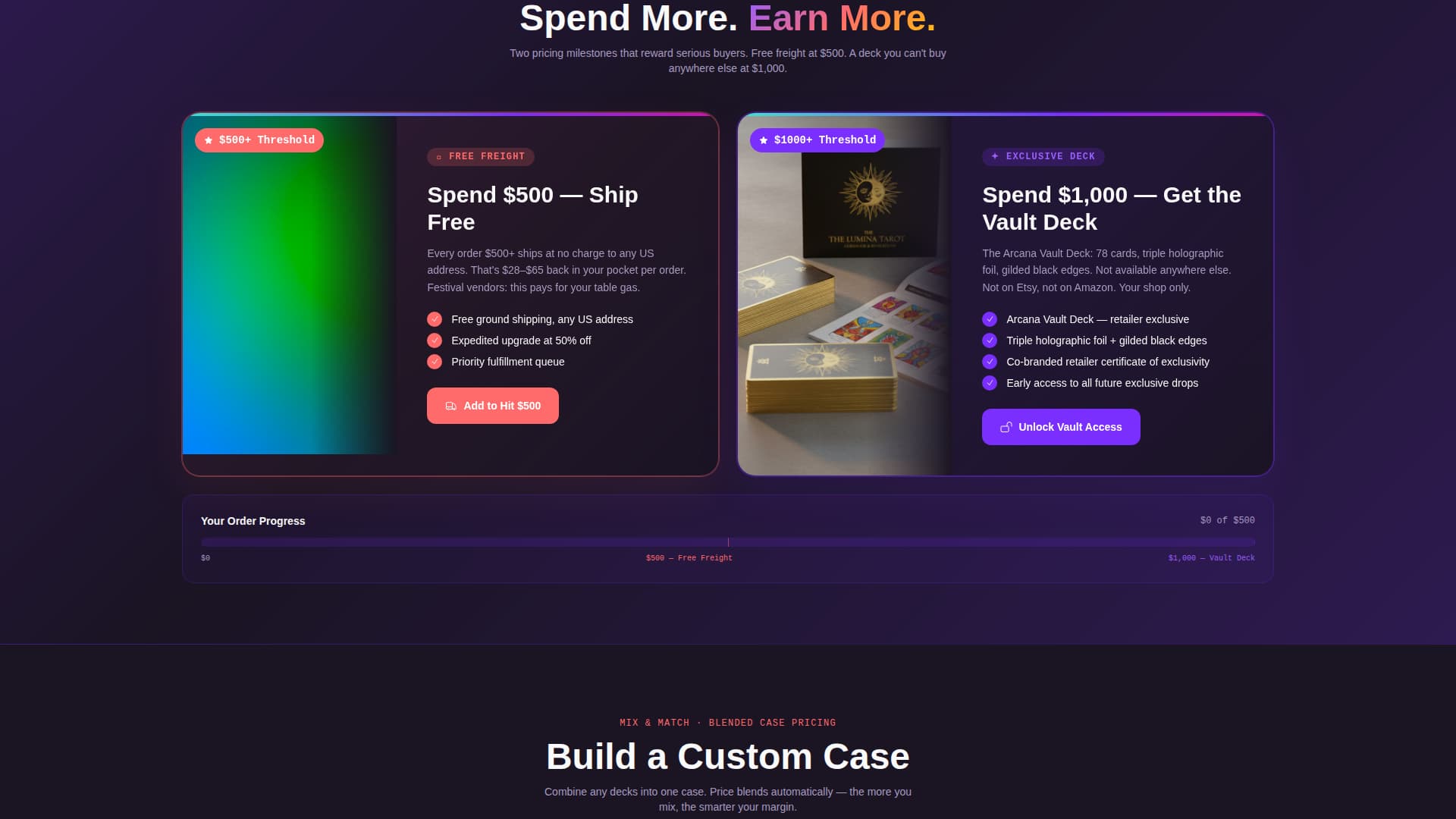 Arcana - Electric Tarot Landing Page Template