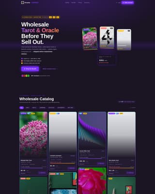 Arcana - Electric Tarot Landing Page Template