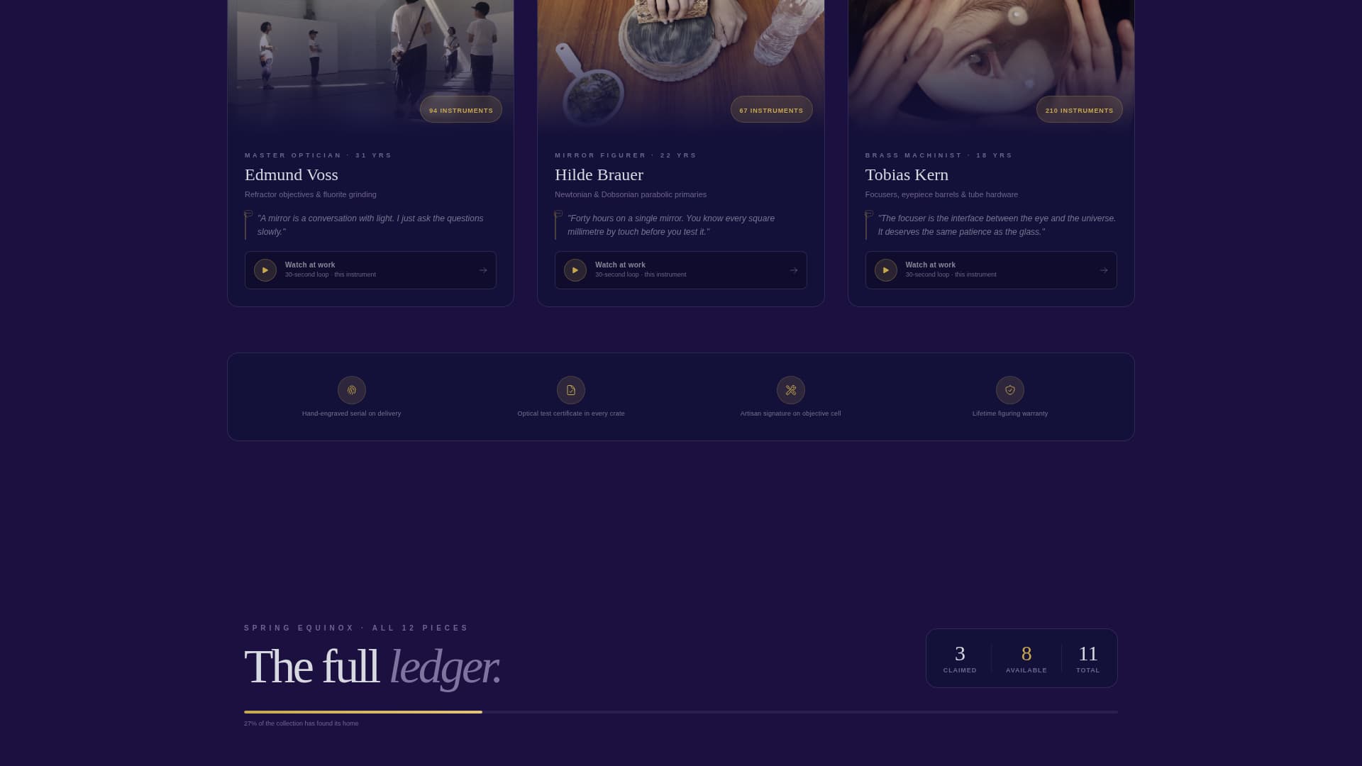 Apogee - Artisan Telescope Landing Page Template