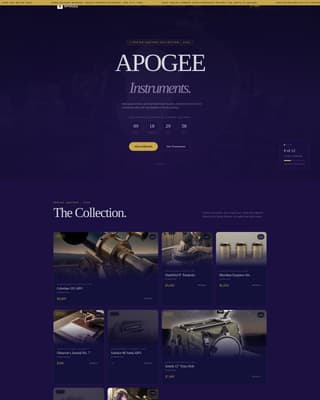Apogee - Artisan Telescope Landing Page Template