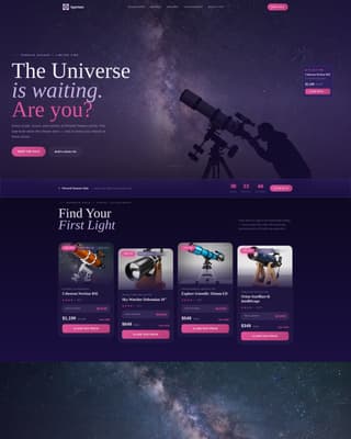 Aperture - Urgent Astronomy Landing Page Template
