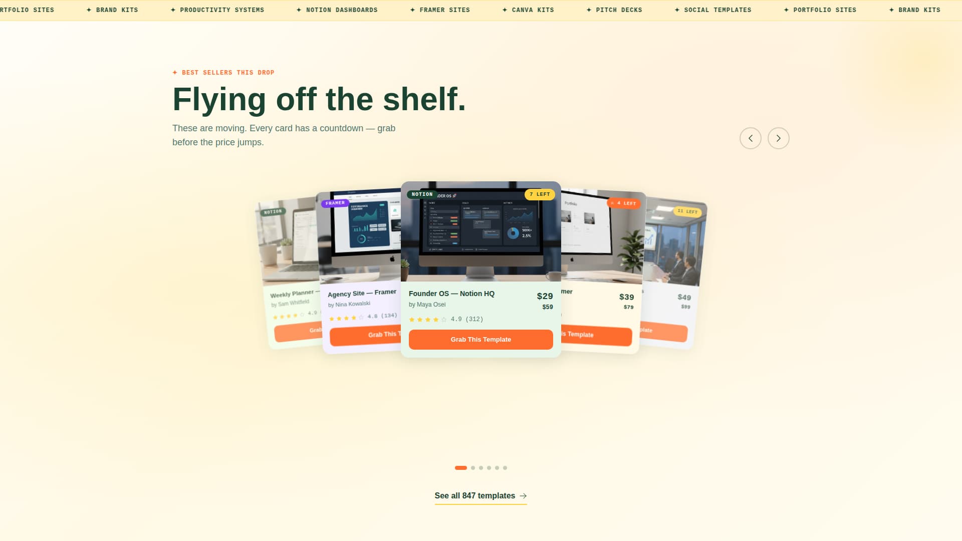 Shelf - Curated Marketplace Landing Page Template