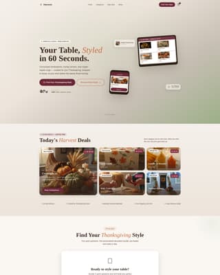 Harvest - Seasonal Thanksgiving Landing Page Template