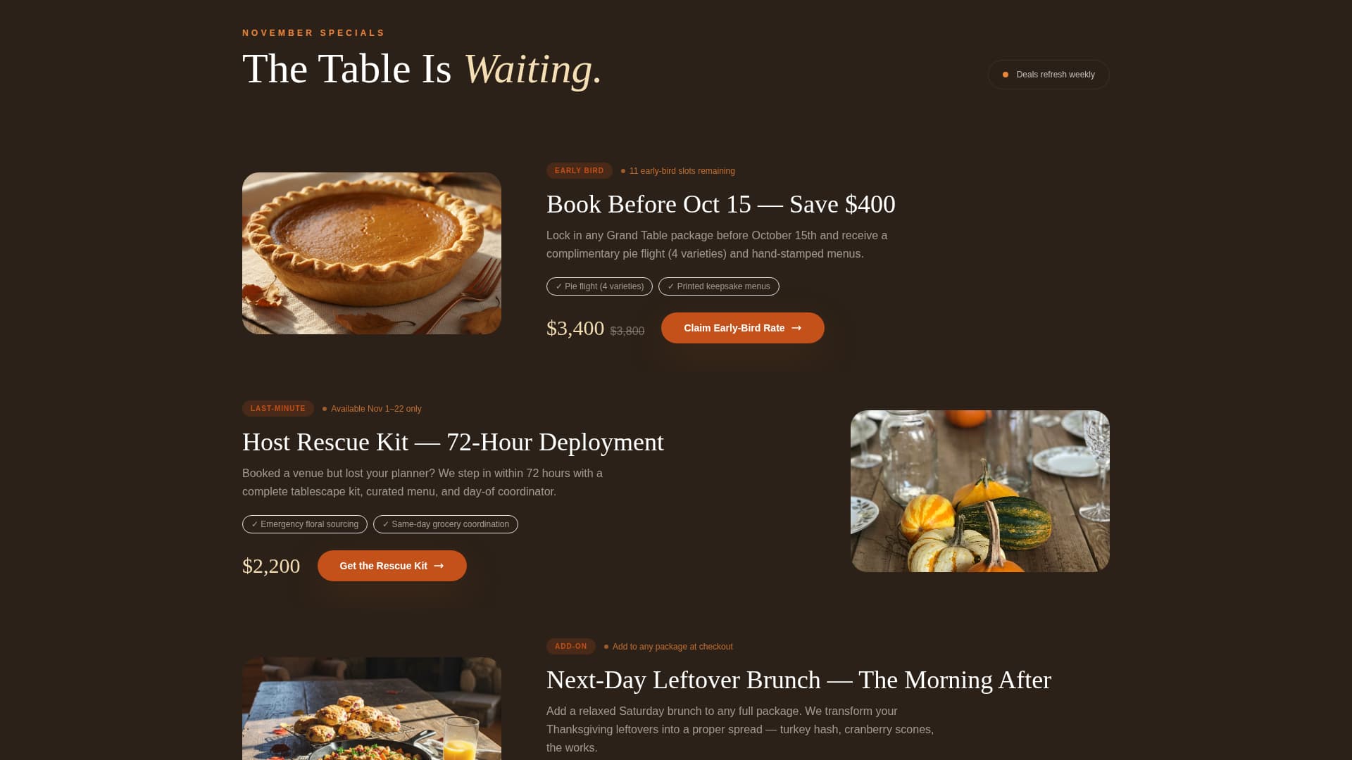 Gather - Abundant Thanksgiving Landing Page Template