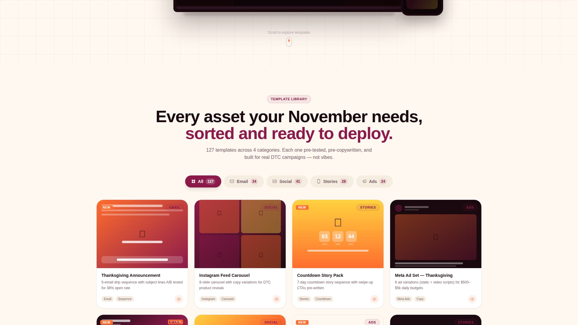 Harvest - Readymade Thanksgiving Landing Page Template