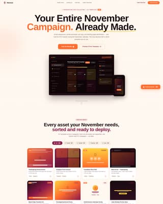 Harvest - Readymade Thanksgiving Landing Page Template