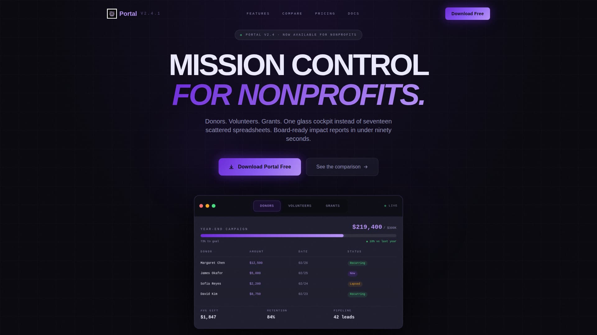 Access — Mission-Driven Nonprofit Platform Landing Page Template