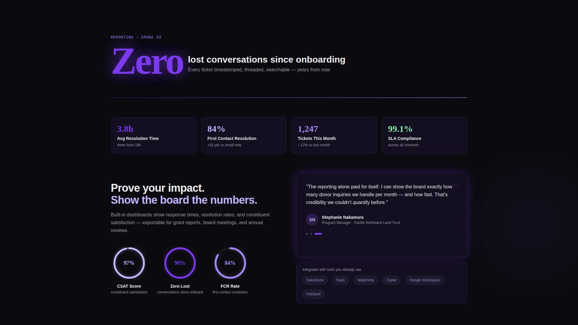 Ticket - Powerful Nonprofit Landing Page Template