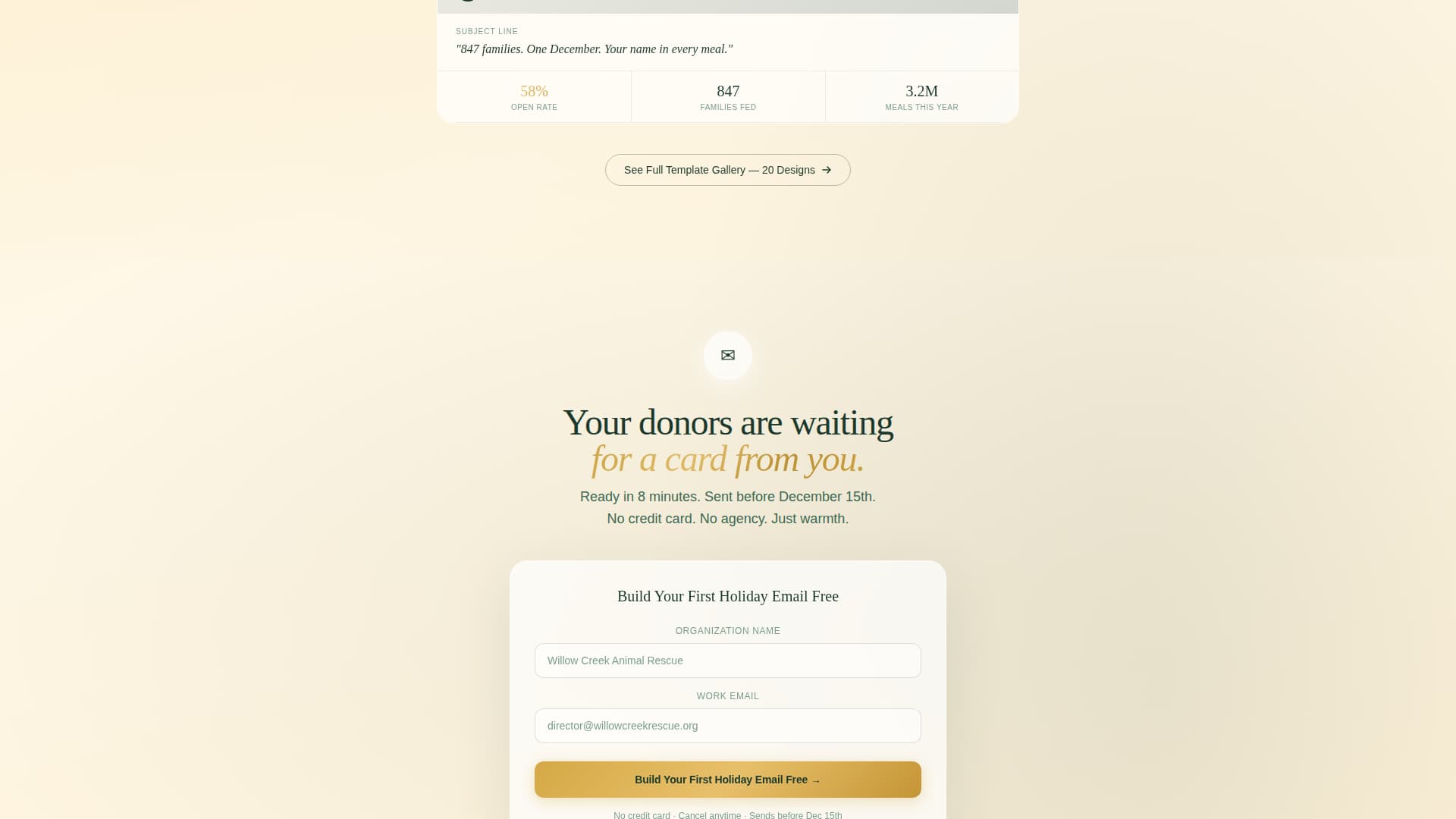 Greet - Heartfelt Nonprofit Landing Page Template