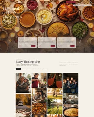 Gather - Heartfelt Thanksgiving Landing Page Template