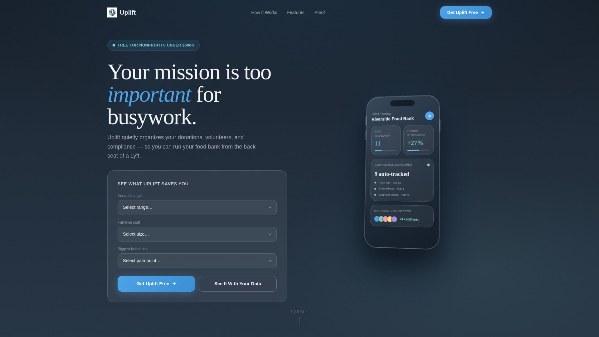 Nonprofit Software & SaaS Cost Calculator Website Template