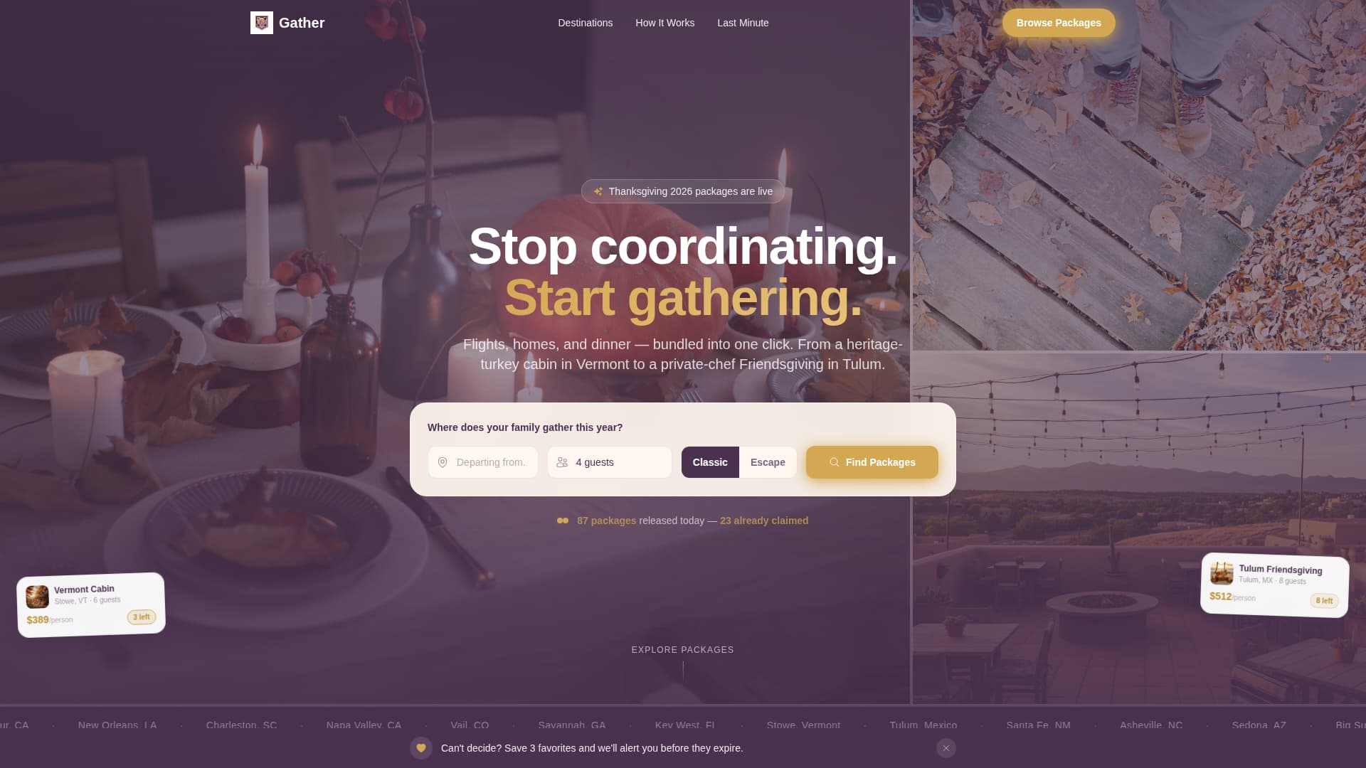 Gather - Luxurious Thanksgiving Landing Page Template