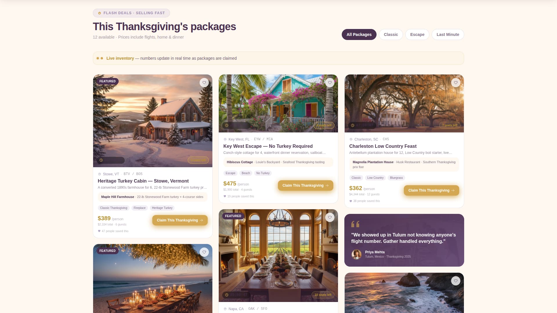 Gather - Luxurious Thanksgiving Landing Page Template