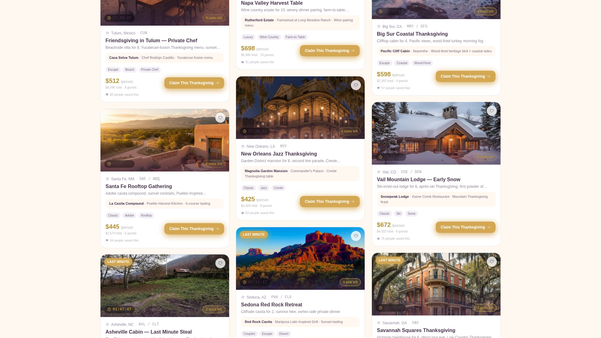 Gather - Luxurious Thanksgiving Landing Page Template
