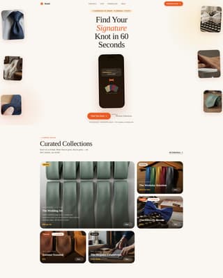 Knot - Artisan Neckwear Landing Page Template