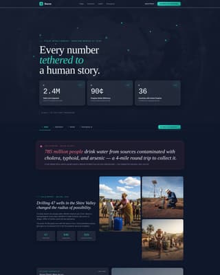 Beacon - Transparent Nonprofit Landing Page Template
