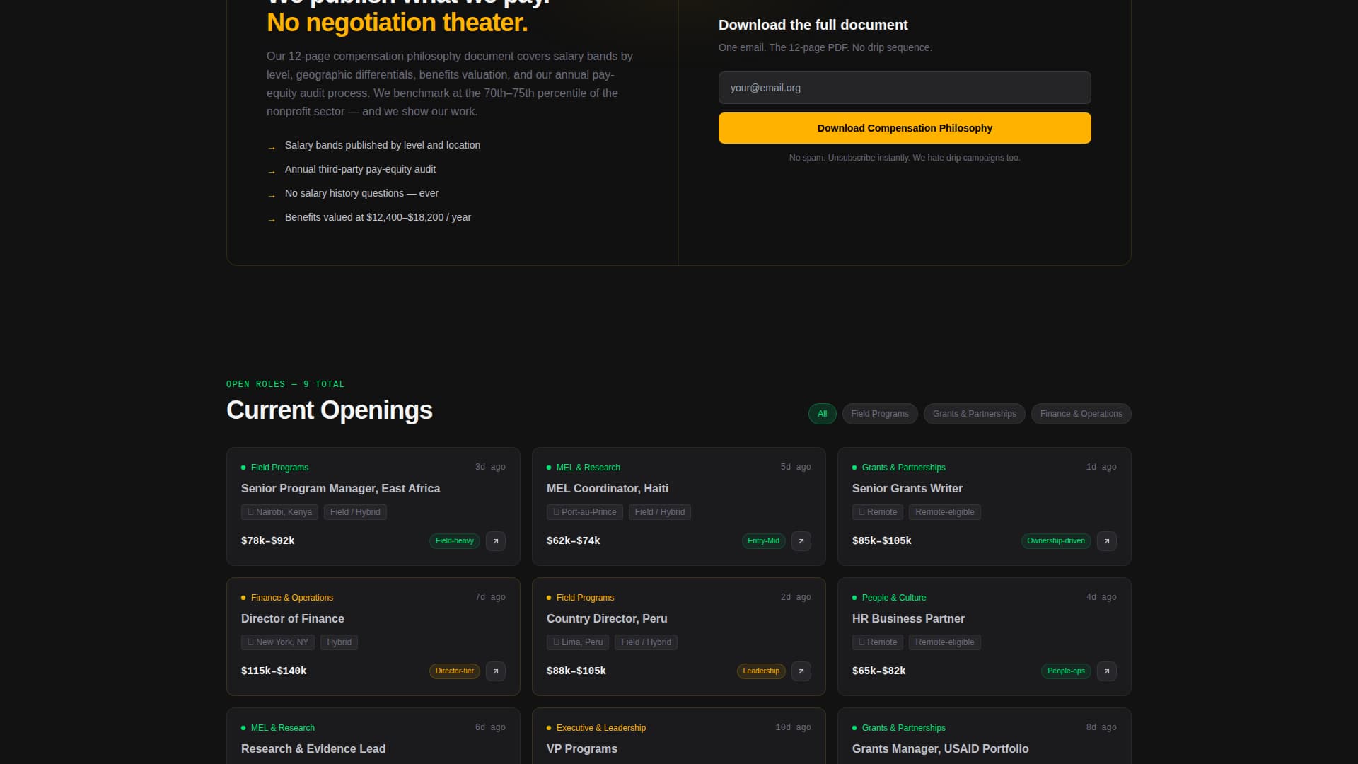 Nonprofit Organization Careers Website Template