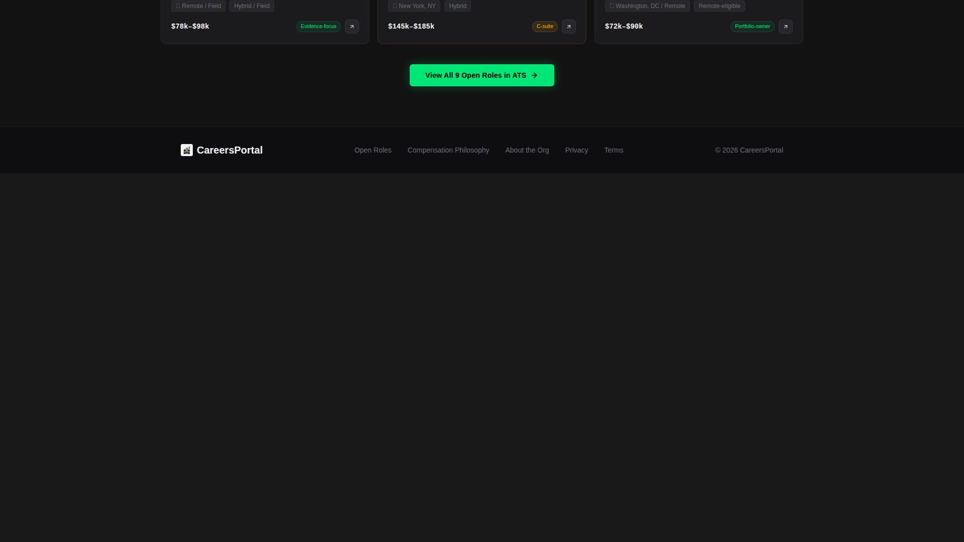 Nonprofit Organization Careers Website Template