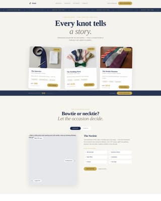 Knot - Elegant Haberdashery Landing Page Template