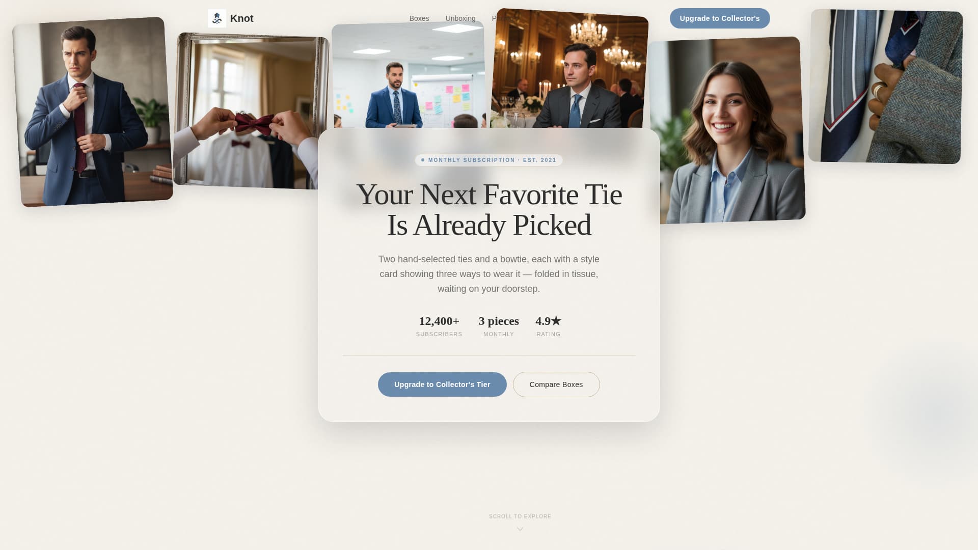Knot - Curated Neckwear Landing Page Template