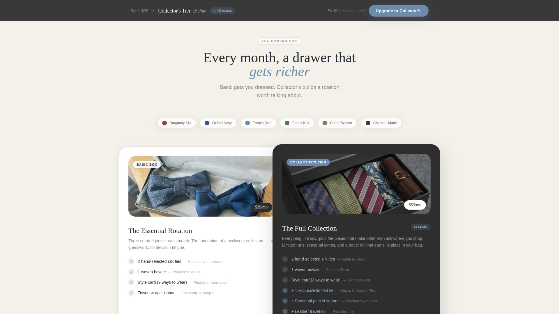 Knot - Curated Neckwear Landing Page Template