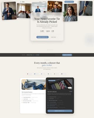 Knot - Curated Neckwear Landing Page Template