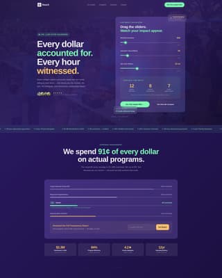 Reach - Transparent Nonprofit Landing Page Template
