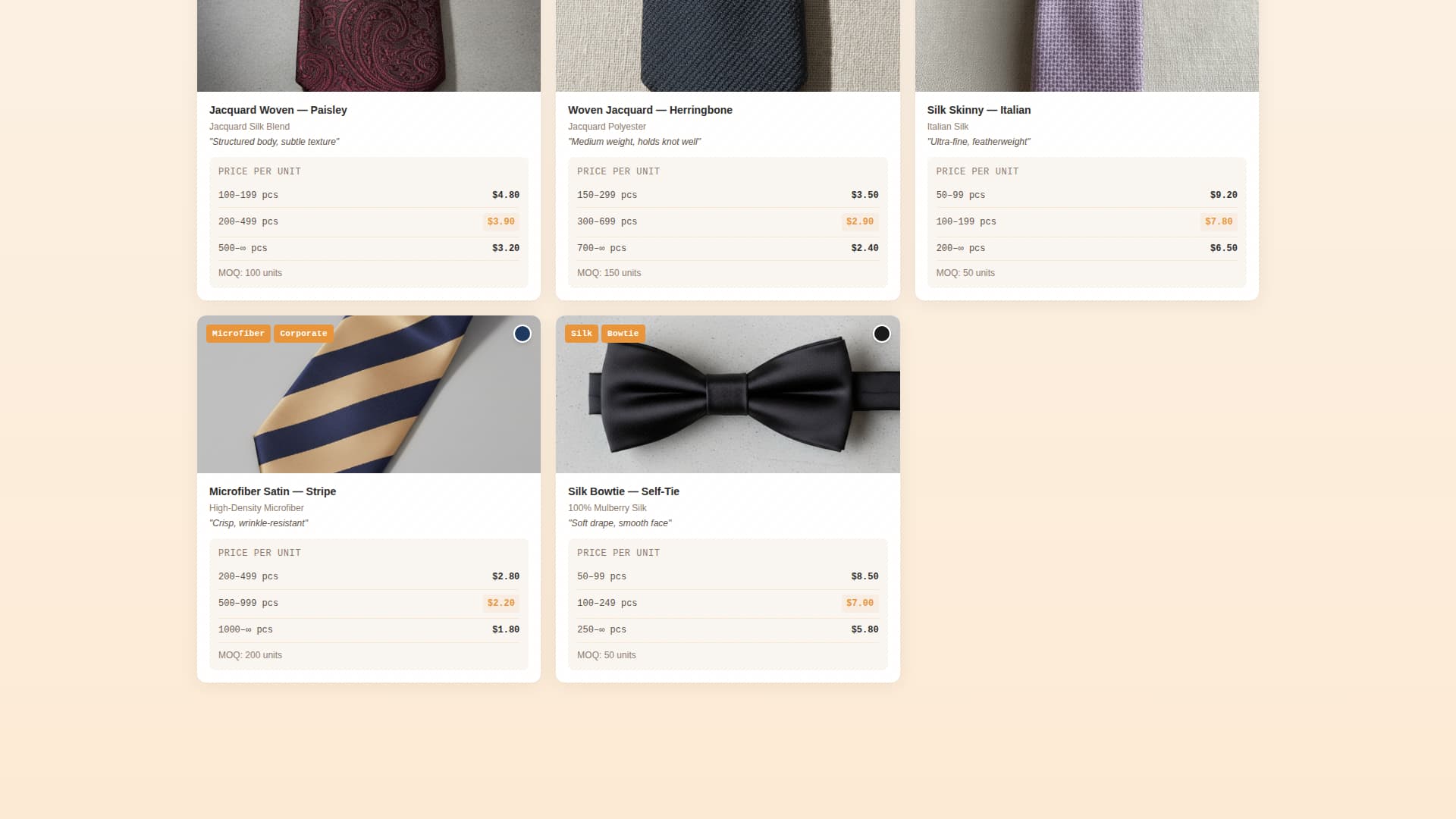 Knot - Premium Neckwear Landing Page Template