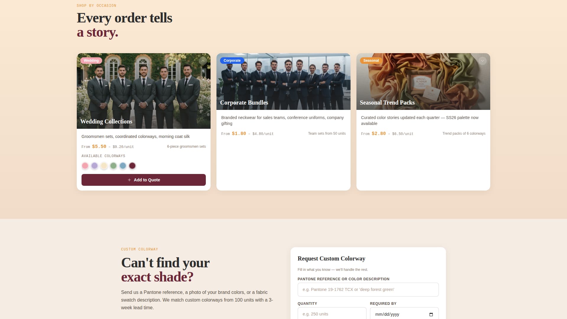 Knot - Premium Neckwear Landing Page Template