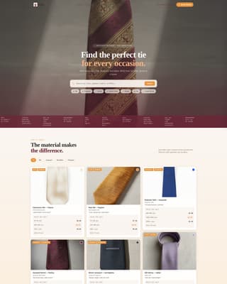 Knot - Premium Neckwear Landing Page Template