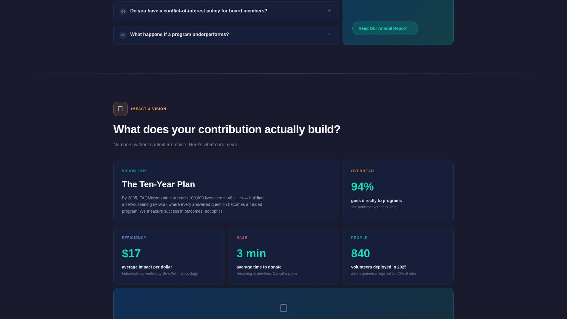 Nonprofit Organization FAQ Website Template