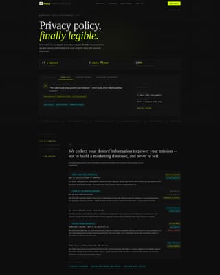 Nonprofit Organization Privacy Policy Website Template