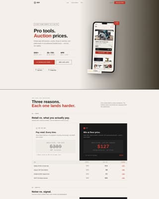 Bid - Powerful Toolsauction Landing Page Template