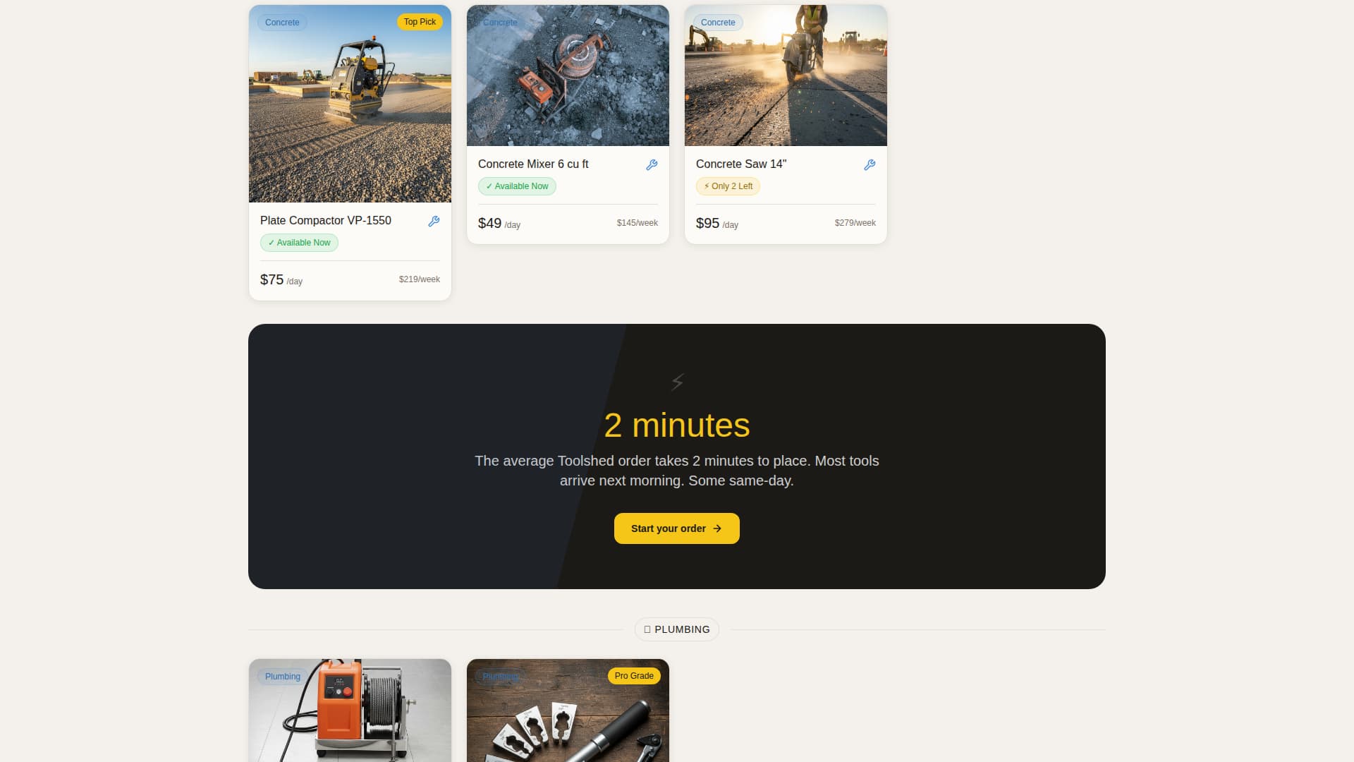 Toolshed - Powerful Hardware Landing Page Template
