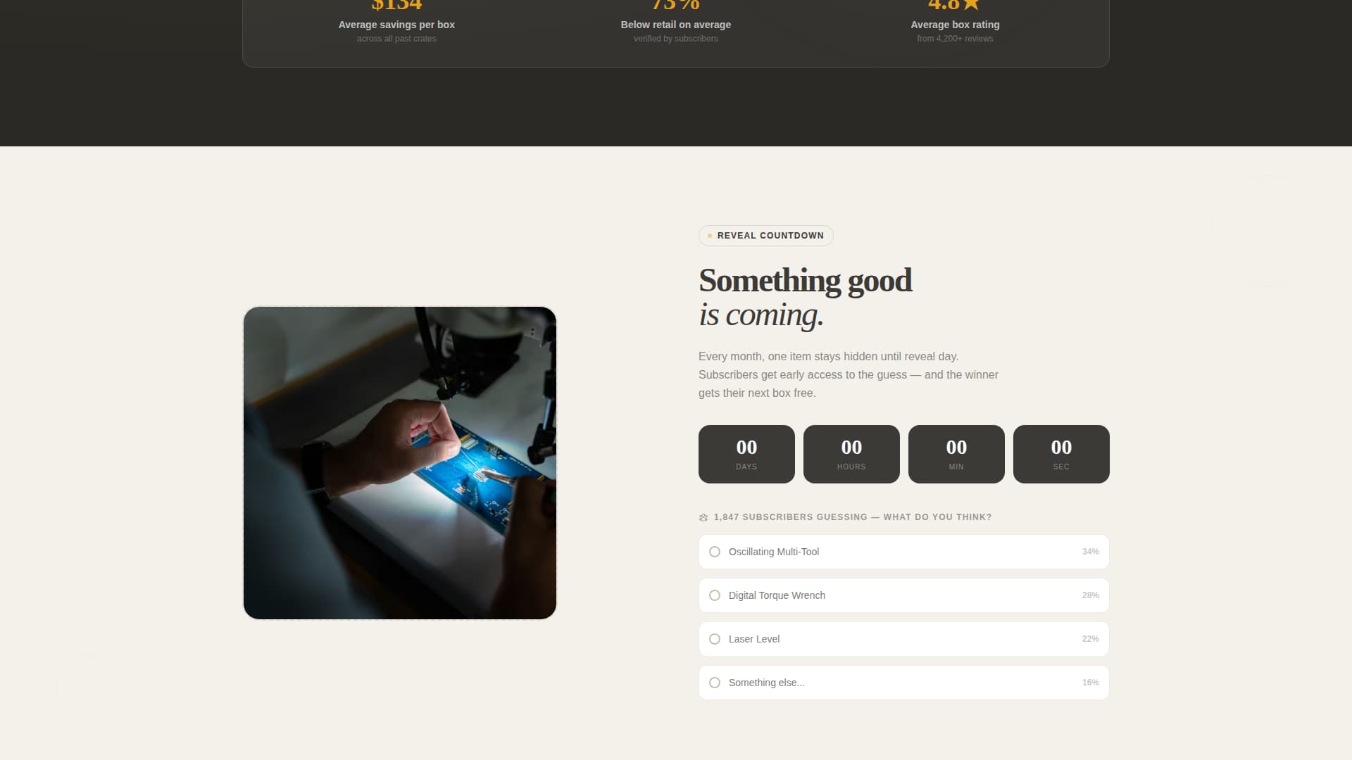 Unbox - Premium Toolssubscription Landing Page Template