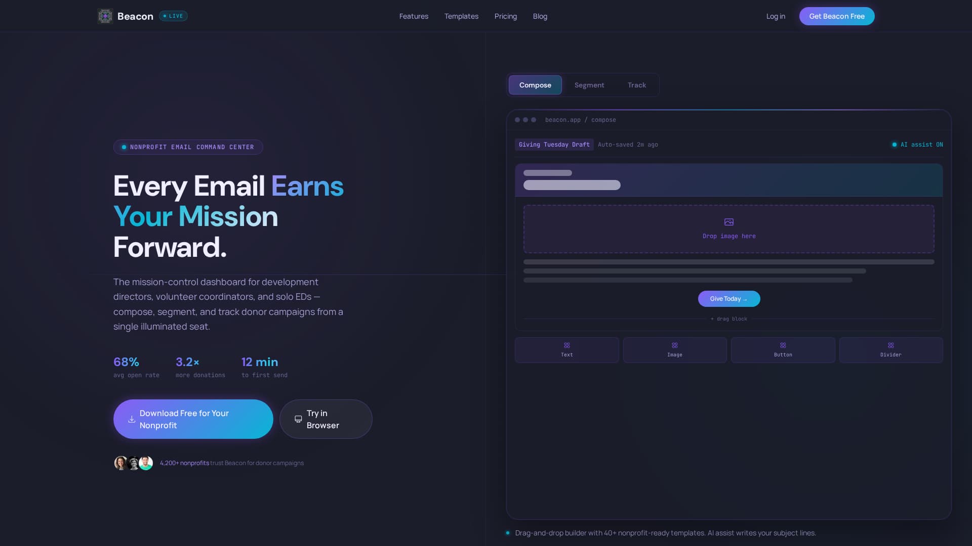 Nonprofit Email Marketing Directory Website Template