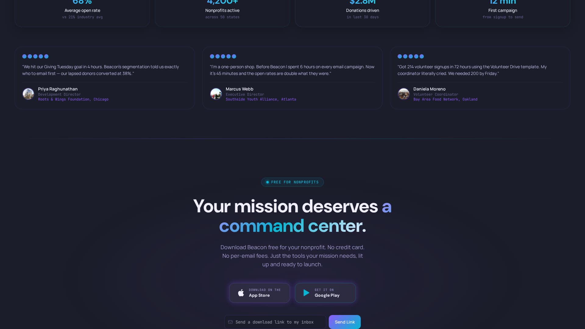 Nonprofit Email Marketing Directory Website Template