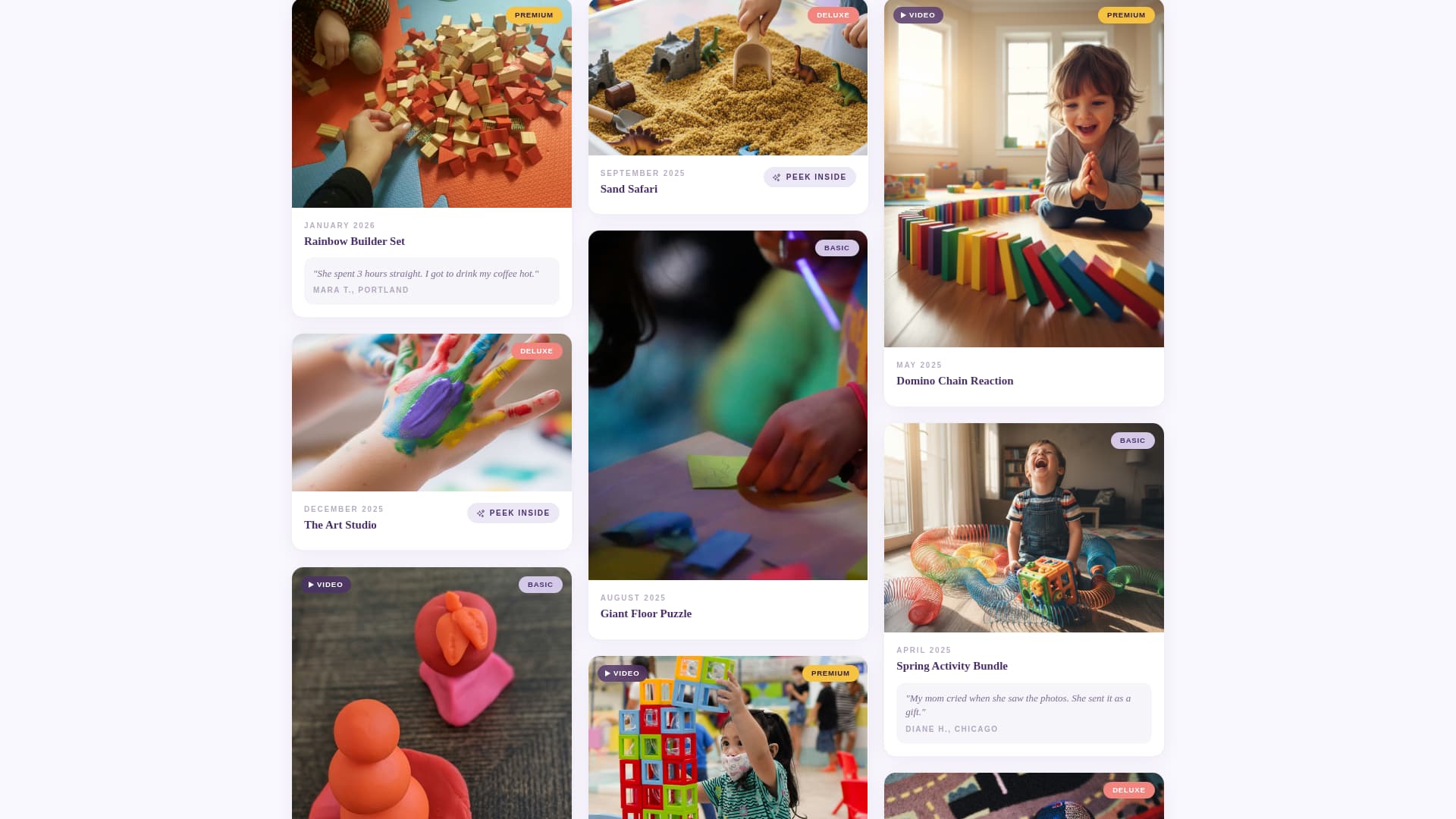 Unbox - Delightful Kidsactivity Landing Page Template