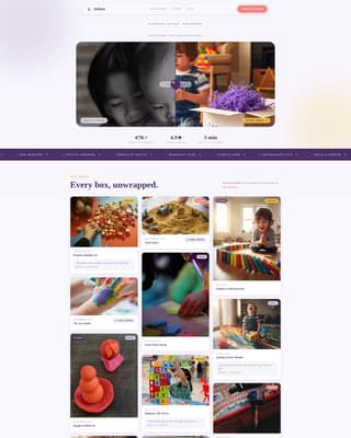 Unbox - Delightful Kidsactivity Landing Page Template