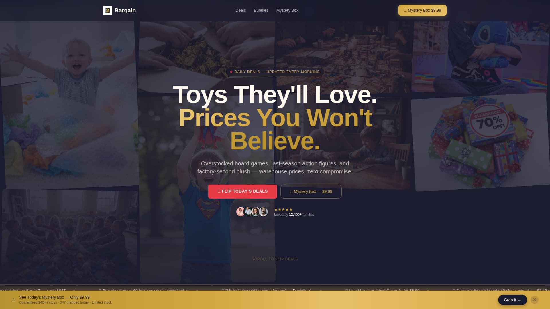 Bargain - Irresistible Toys Landing Page Template
