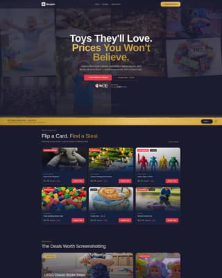 Bargain - Irresistible Toys Landing Page Template