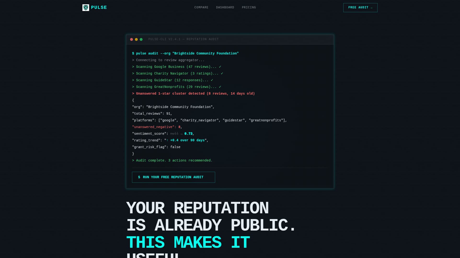 Pulse - Powerful Nonprofit Landing Page Template